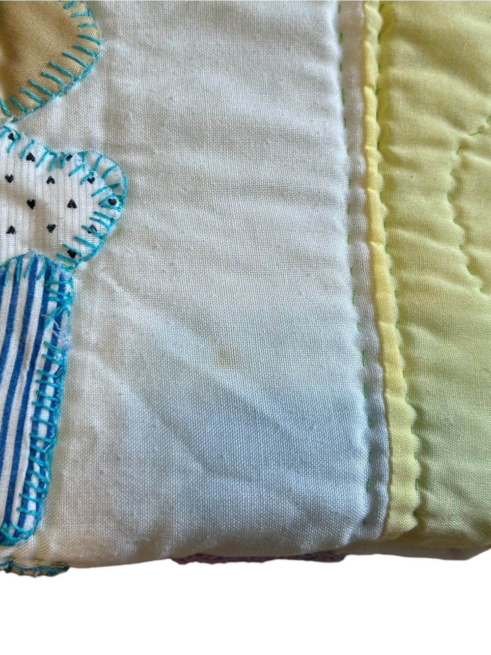Vintage Handmade Sunbonnet Sue Quilt Blanket 55x39 Cottagecore - Picture 10 of 14